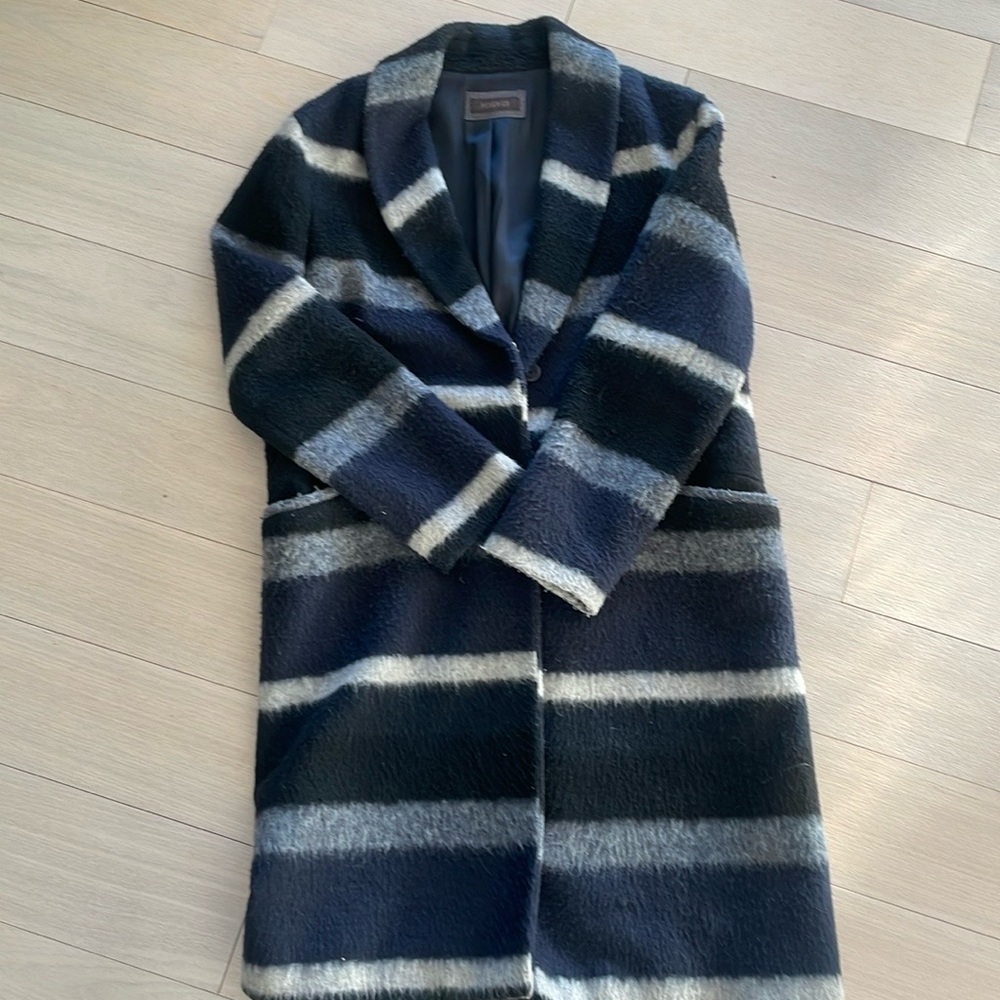 Peserico striped coat w pockets